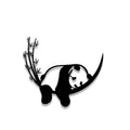 Cute Sleeping Panda on Bamboo Metal Wall Art – Creative Animal Decor