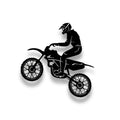 Extreme Dirt Bike Motocross Metal Wall Art – Off-Road Stunt Silhouette