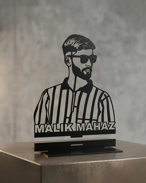 Custom Metal Avatar & Name Portrait – Premium Table Decor